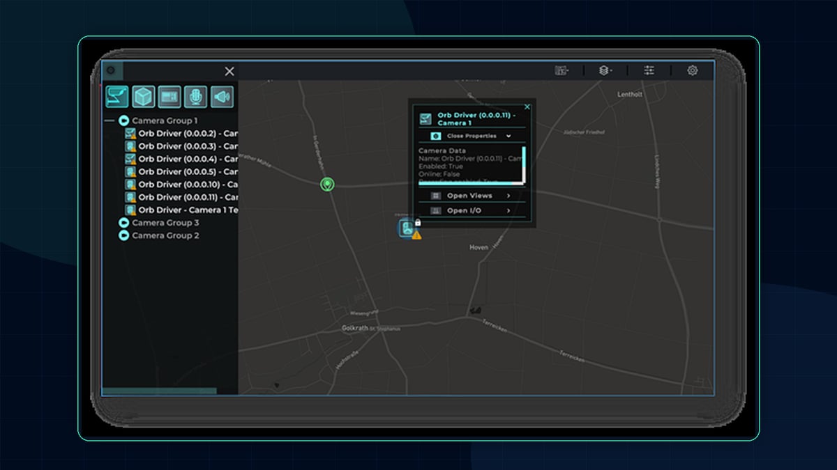 Live Maps for Security Operations - ORBNET